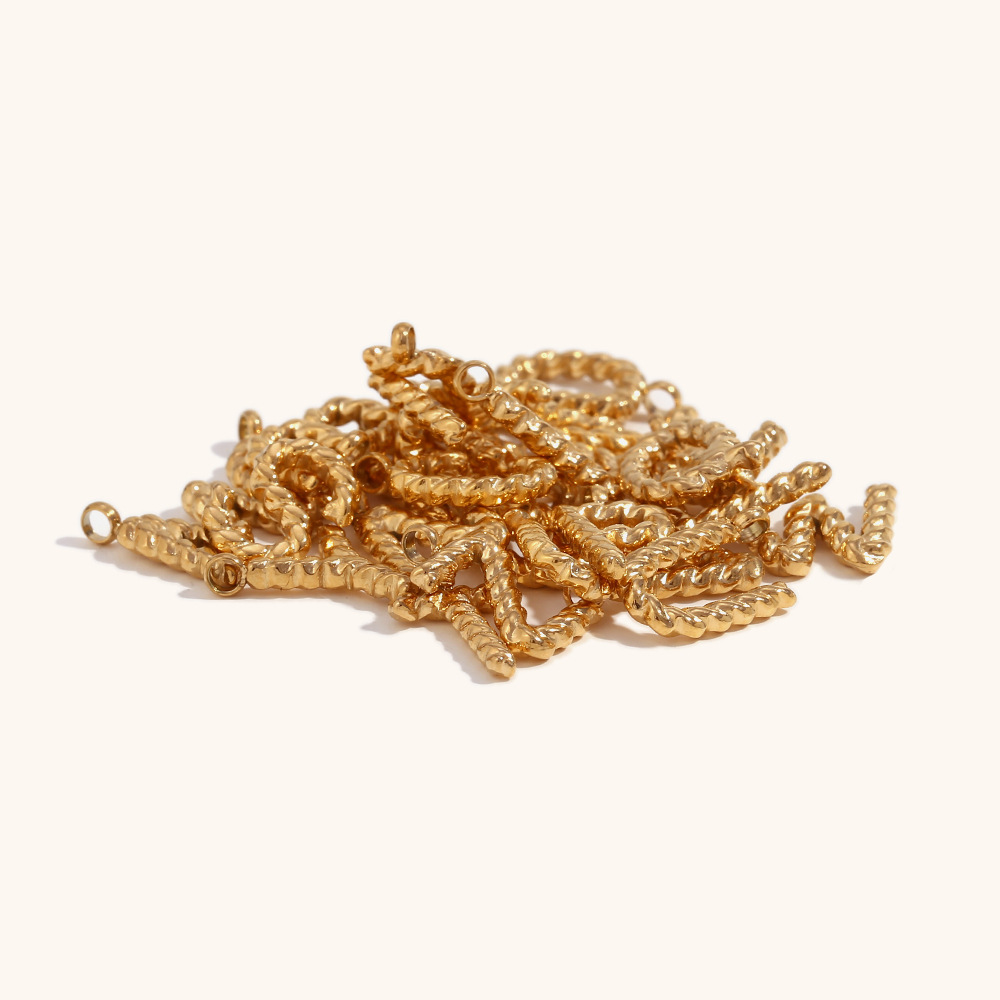 개인 맞춤형 3D 이니셜 목걸이, 미니 트위스트 이니셜 - Initial Letter Necklace 18K Gold 리뷰 및 가격