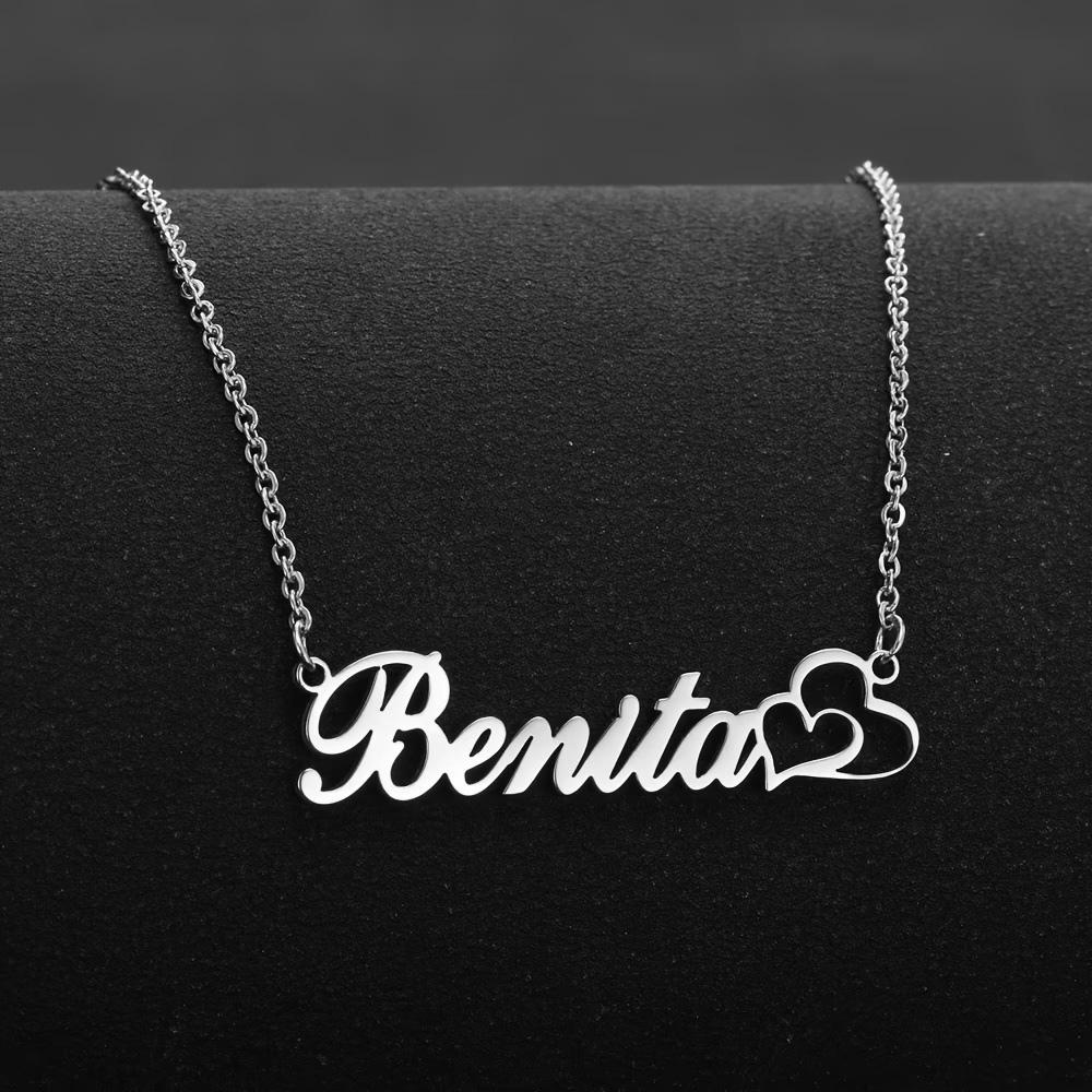 개인화 된 더블 하트 맞춤 이름 목걸이 스테인레스 스틸 - Custom Name Necklace Stainless Steel 리뷰 및 가격