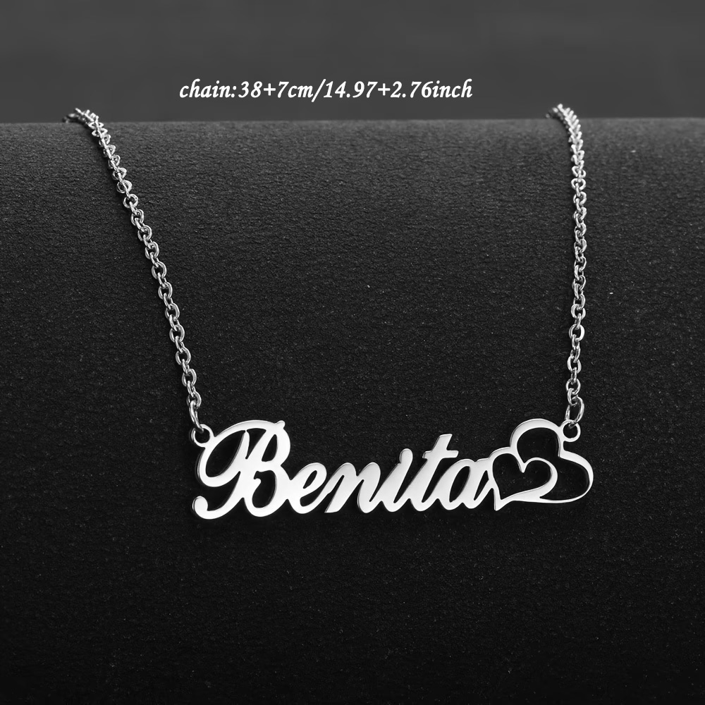 개인화 된 더블 하트 맞춤 이름 목걸이 스테인레스 스틸 - Custom Name Necklace Stainless Steel 리뷰 및 가격