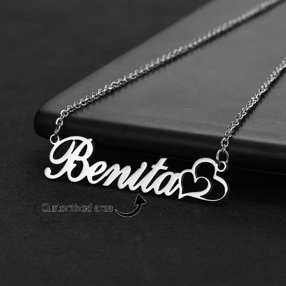 개인화 된 더블 하트 맞춤 이름 목걸이 스테인레스 스틸 - Custom Name Necklace Stainless Steel 리뷰 및 가격