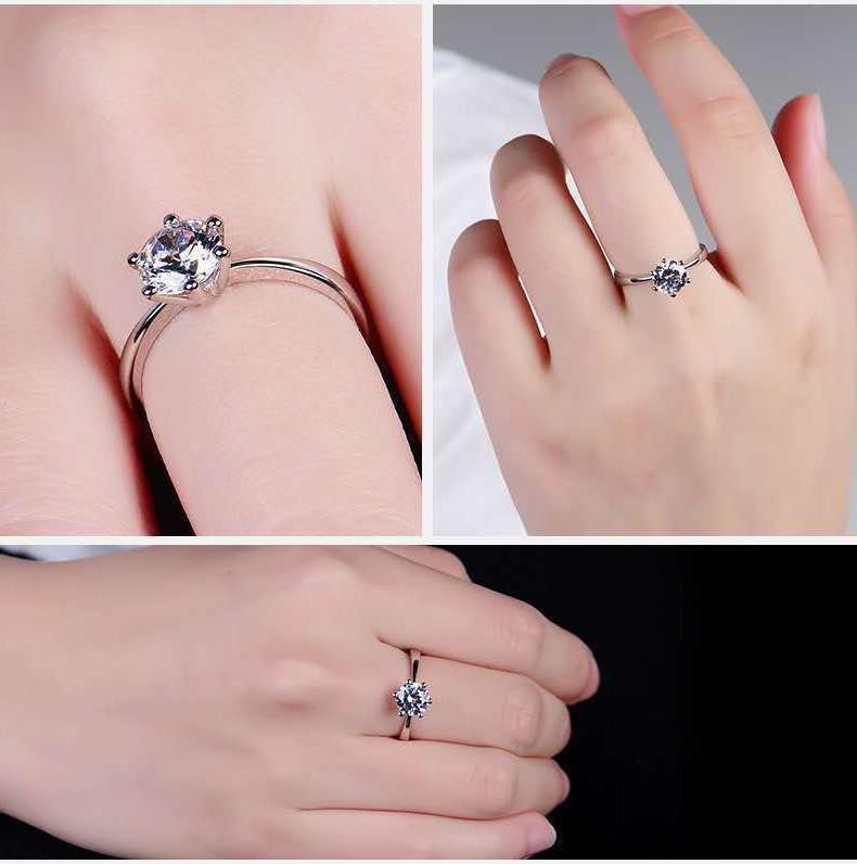 화이트 골드 톤의 우아한 육각형 기하학적 반지로, 눈부 - Moissanite Engagement Ring 1 Carat 리뷰 및 가격