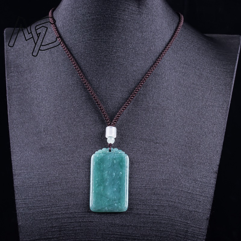 천연 비취 블루 워터 피스 낫팅글 플라크 펜던트 목걸이 - Necklaces 리뷰 및 가격