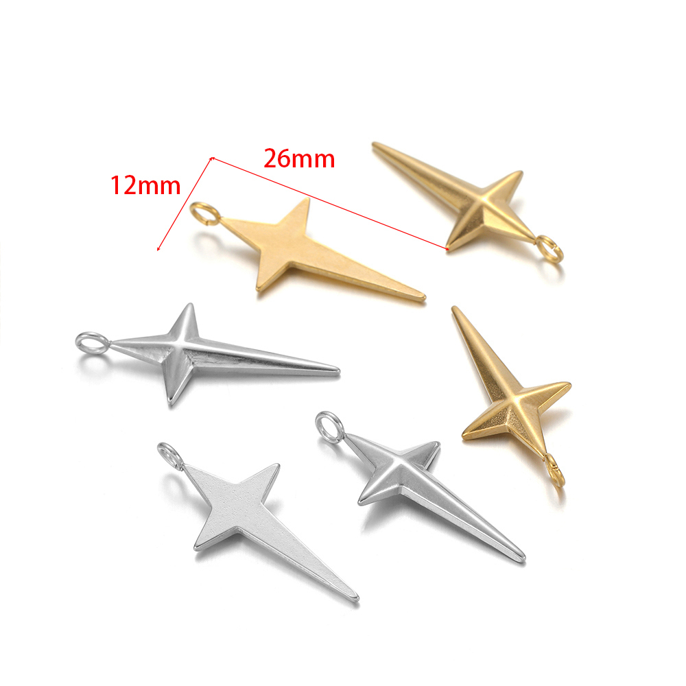 5개 스테인리스 스틸 골드 도금 십자가 별 참 네크리스 - Cross Pendant Necklace Gold 리뷰 및 가격