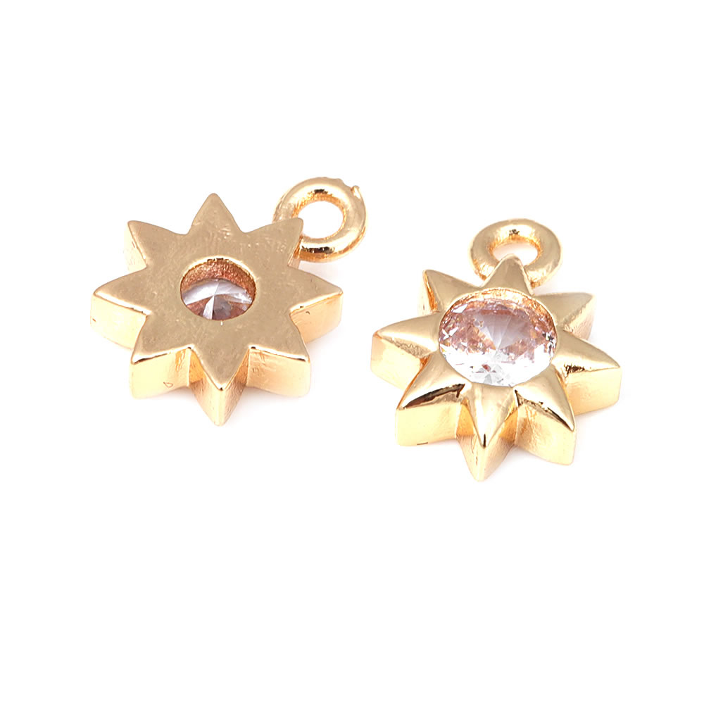 18K 골드 컬러 황동 지르콘 크로스 문 하트 별 손  - Cross Pendant Necklace Gold 리뷰 및 가격