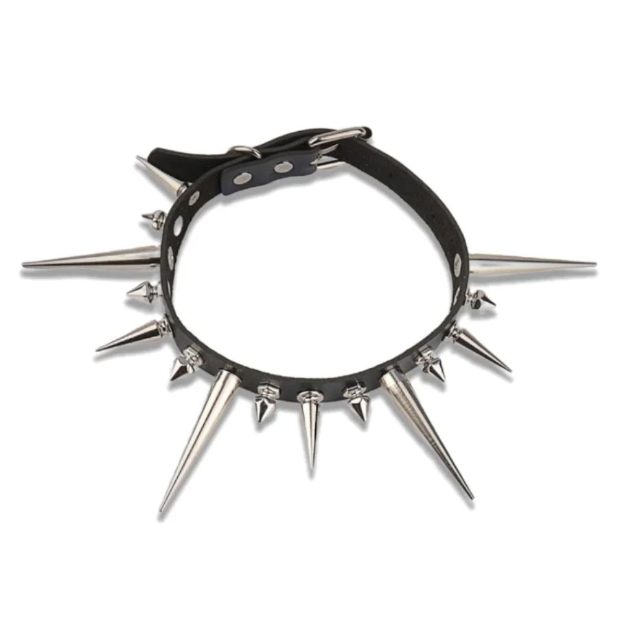고스 롱 스파이크 초커 펑크 가짜 가죽 목걸이 여성용  - Goth Punk Spike Choker 리뷰 및 가격