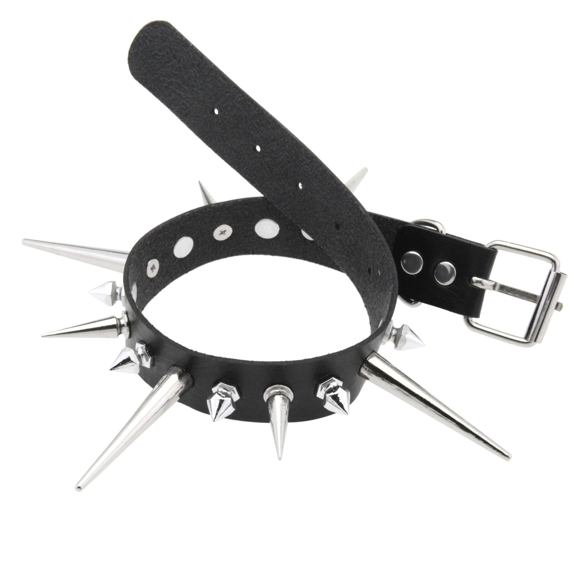 고스 롱 스파이크 초커 펑크 가짜 가죽 목걸이 여성용  - Goth Punk Spike Choker 리뷰 및 가격