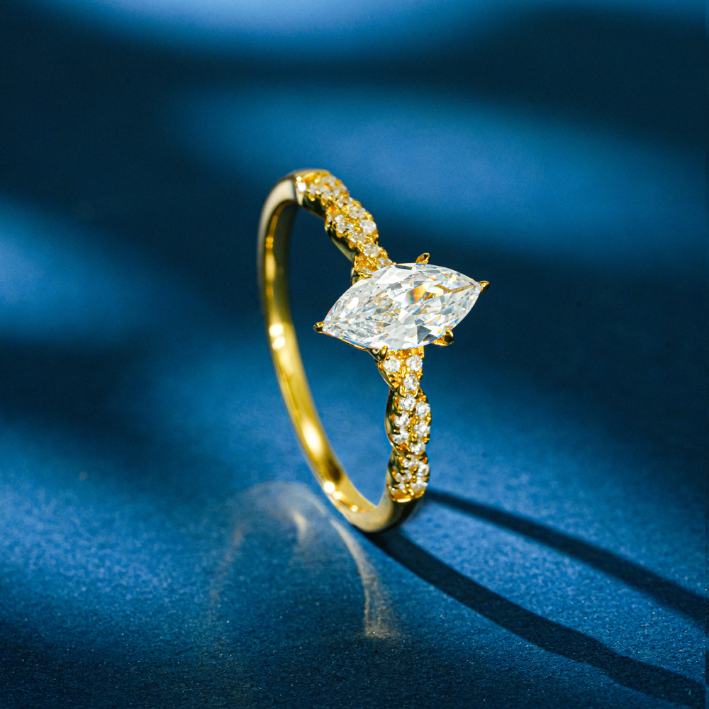 루미라 100% 18K 골드 마르퀴즈 1캐럿 모이사나이 - Moissanite Engagement Ring 1 Carat 리뷰 및 가격
