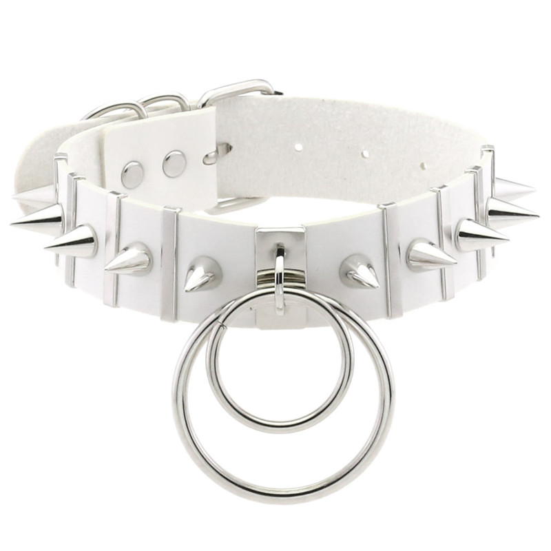 핑크 본디지 스파이크 초커 넥 펑크 하트 라운드 고스  - Goth Punk Spike Choker 리뷰 및 가격