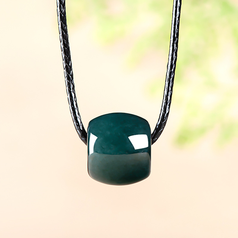 천연 미얀마 에메랄드 딥 블루 워터 로드 커넥션 비즈  - Necklaces 리뷰 및 가격