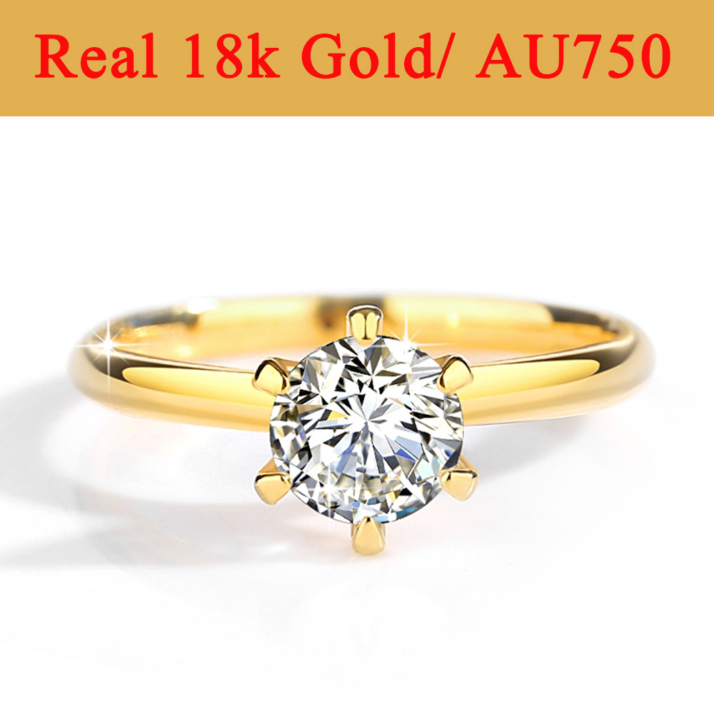 리얼 골드 18K Moissanite 반지 중공 여성  - Moissanite Engagement Ring 1 Carat 리뷰 및 가격