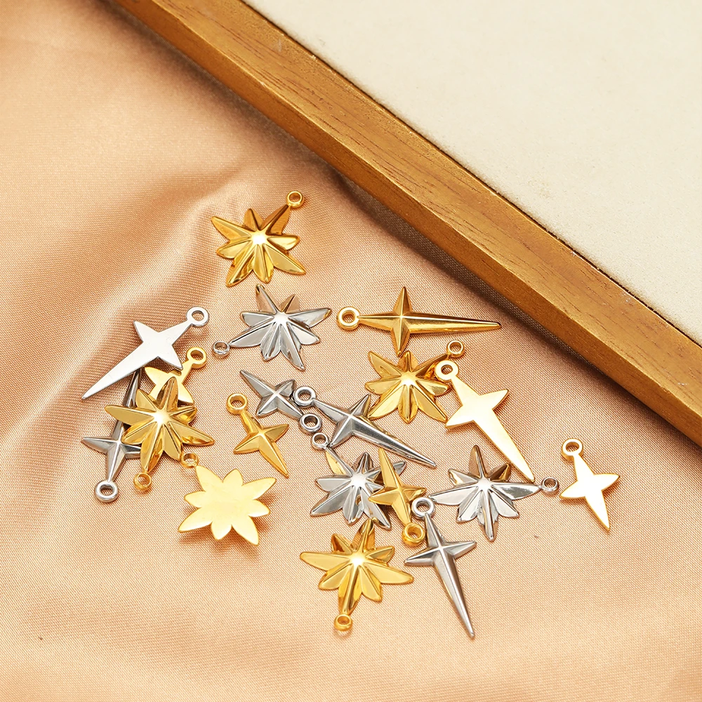 5pcs DIY 쥬얼리에 대 한 고품질 스테인레스 스틸 - Cross Pendant Necklace Gold 리뷰 및 가격