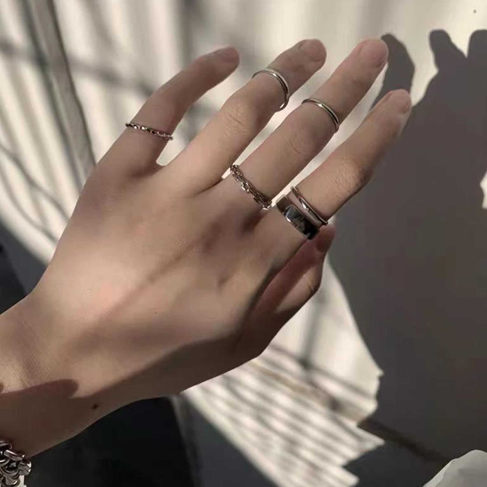 여성용 힙합 반지 세트 빈티지 실버 컬러 스태커블 너클 - Vintage Punk Knuckle Rings Set 리뷰 및 가격